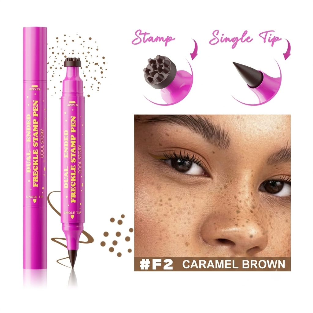 Dot & Define | 3-in-1 Waterproof Freckle Stamp & Precision Eyeliner Pen