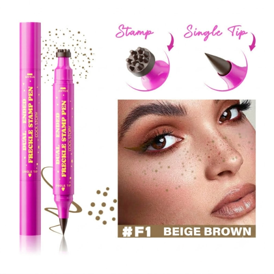 Dot & Define | 3-in-1 Waterproof Freckle Stamp & Precision Eyeliner Pen